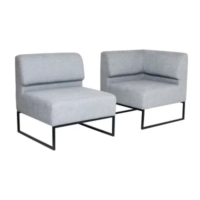 Modular sofa Lounge, upholstery La Manche Light Gray